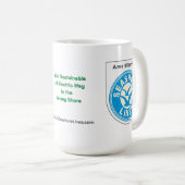 海辺ライン(ホワイトシールド)コーヒーマグ コーヒーマグカップ (正面右)