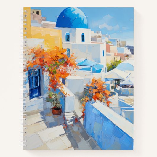 海辺地中海の造骨付きスタイルスパイラルノート ノートブック (正面)