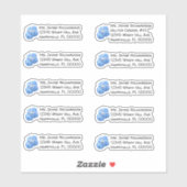 海辺庭園の結婚式個人の郵送先住所 シール (シート)