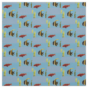 海辺水中競技魚の模様 ファブリック