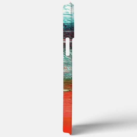 海辺素朴の形をしたオレンジ色の風合い Case-Mate iPhoneケース (裏面 / 右)