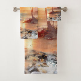 海辺結婚のお祝いビーチ バスタオルセット