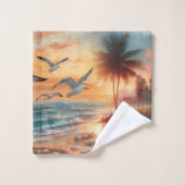 海辺結婚のお祝いビーチ バスタオルセット (ウォッシュタオル)