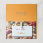 海辺結婚のお祝いビーチ プレイスカード (外部開封)