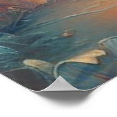 海辺結婚のお祝いビーチ ポスター (角)