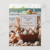 海辺結婚のお祝いビーチ 案内ポストカード (正面)