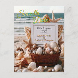 海辺結婚のお祝いビーチ 案内ポストカード