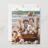 海辺結婚のお祝いビーチ 案内状 (正面)