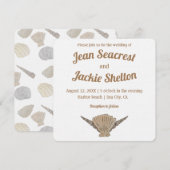 海辺結婚沿岸 招待状 (正面/裏面)