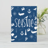 海辺航海のの赤ちゃんシャワー 招待状 (スタンド正面)