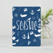 海辺航海のの赤ちゃんシャワー 招待状 (スタンド正面)