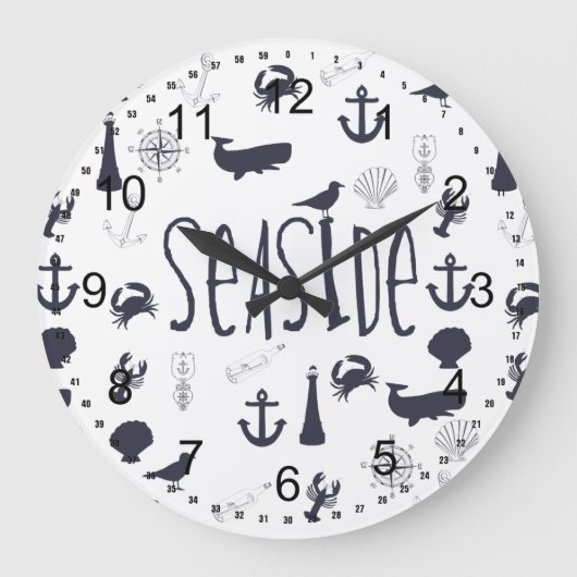 海辺航海の ラージ壁時計 (正面)