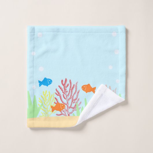 海辺 ウォッシュタオル (ウォッシュタオル)