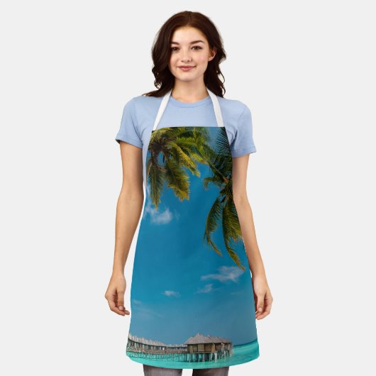 海辺 エプロン (着用した状態)