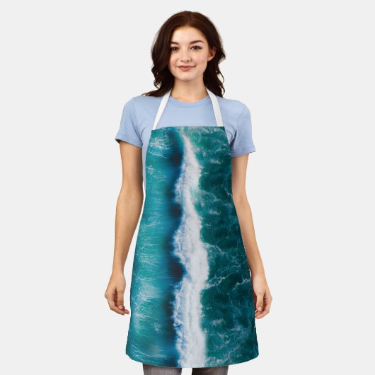 海辺 エプロン (着用した状態)