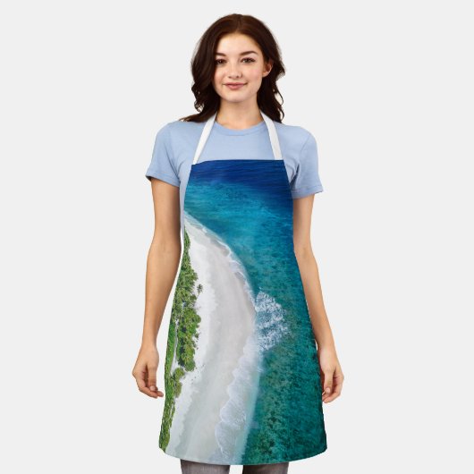 海辺 エプロン (着用した状態)