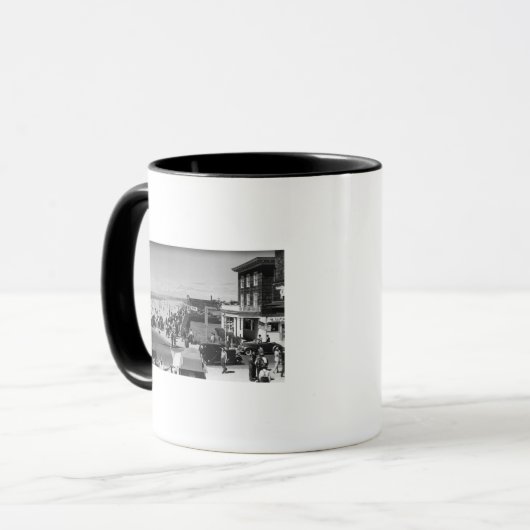 海辺、オレゴン州北部プロミネードビュー写真 マグカップ (正面左)