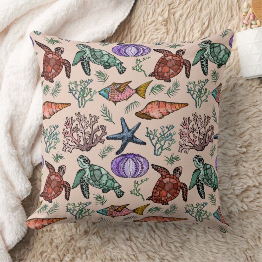 海辺 クッション (ブランケット)