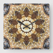 海辺 スクエア壁時計 (正面)