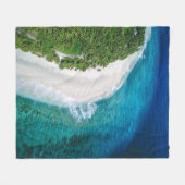 海辺 フリースブランケット (正面(横))