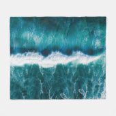 海辺 フリースブランケット (正面(横))