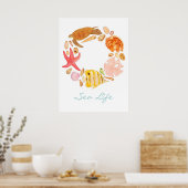 海辺 ポスター (キッチン)