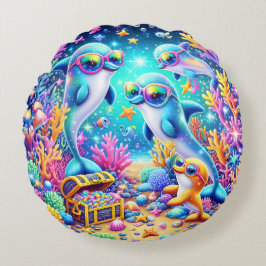 海辺 ラウンドクッション