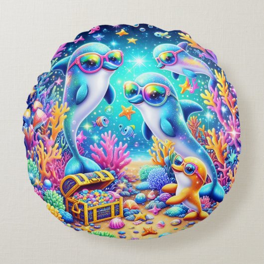 海辺 ラウンドクッション (正面)