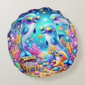 海辺 ラウンドクッション (裏面)