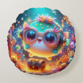 海辺 ラウンドクッション