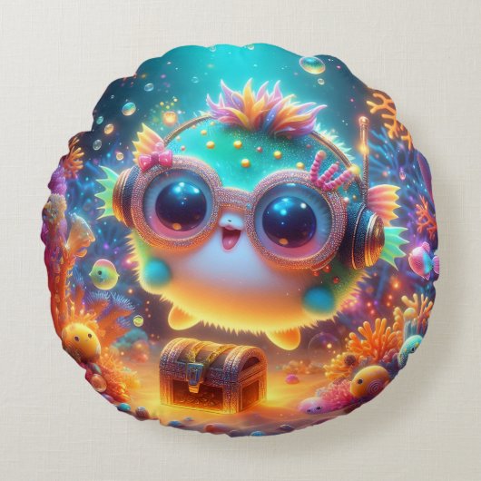 海辺 ラウンドクッション (正面)