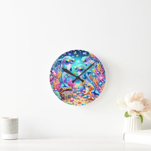 海辺 ラウンド壁時計 (ホーム)