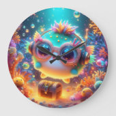 海辺 ラージ壁時計 (正面)