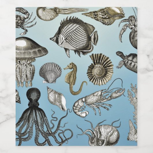 海辺 ワインラベル (シングルラベル)