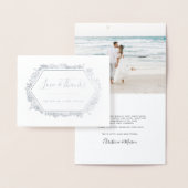 海辺 |結婚さんの写真 箔カード (ディスプレー)