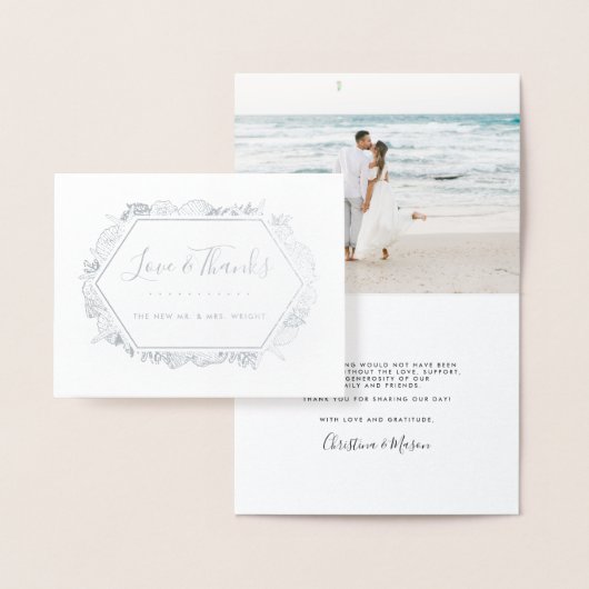 海辺 |結婚さんの写真 箔カード (ディスプレー)