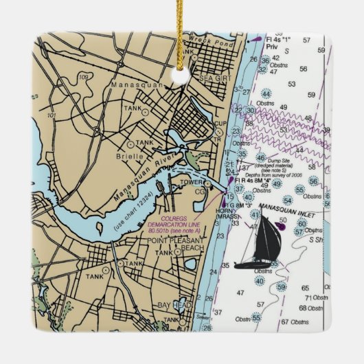 海辺NJチャート セラミックオーナメント (裏面)