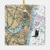 海辺NJチャート セラミックオーナメント (正面)