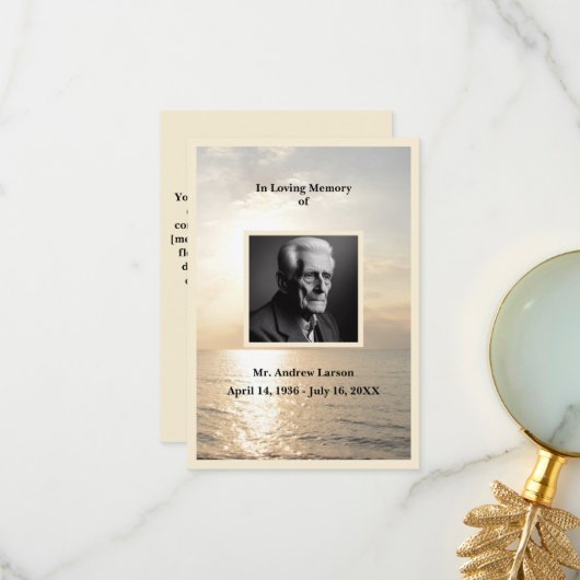 海追悼家族サンキューカード サンキューカード (正面/裏面インサイチュ)