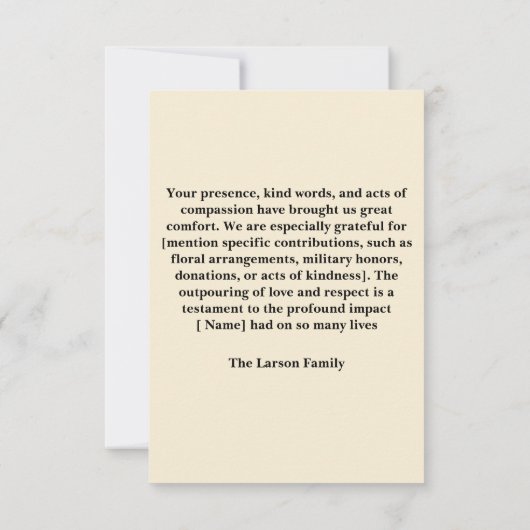 海追悼家族サンキューカード サンキューカード (裏面)