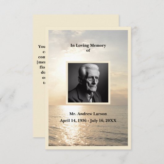 海追悼家族サンキューカード サンキューカード (正面/裏面)