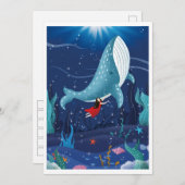 海遊の休日カードにクジラと一緒に シーズンカード (正面/裏面)