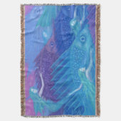 海遊牧民、航海のファンタジーアート人魚 スローブランケット (正面縦)