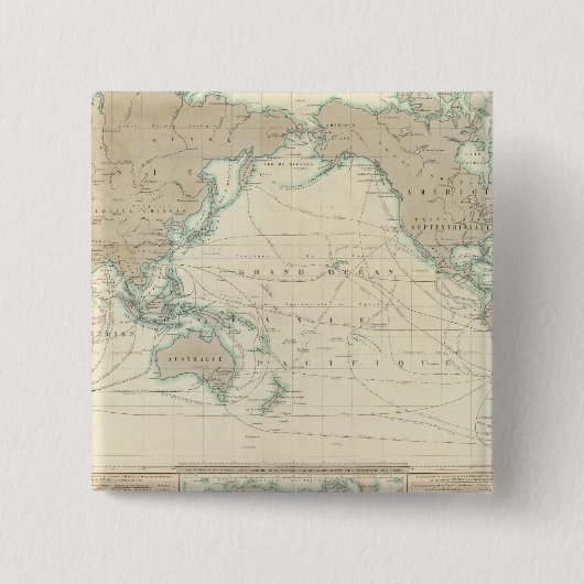 海運の世界地図 缶バッジ (正面)