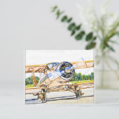 海運千鳥機ヴィンテージ機 ポストカード (スタンド正面)