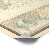 海運運河の世界地図 ポスター (角)