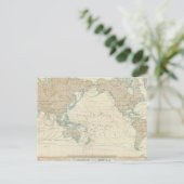 海運運河の世界地図 ポストカード (スタンド正面)