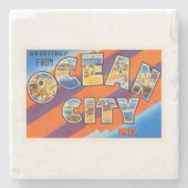 海都市メリーランドMDのヴィンテージ旅行郵便はがき ストーンコースター (正面)