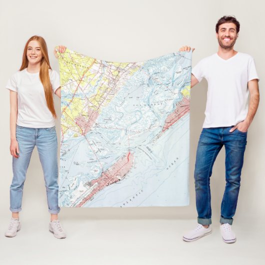 海都市NJ (1952年)のヴィンテージの地図 フリースブランケット (インサイチュ)