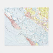 海都市NJ (1952年)のヴィンテージの地図 フリースブランケット (正面(横))